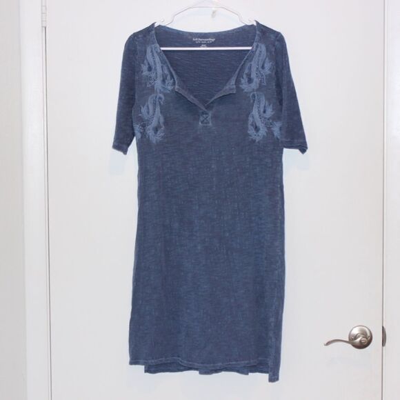 Soft Suroundings Blue Midi Dress Women Size XS - Picture 1 of 8